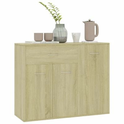 Deals π VidaXL Sideboard Sonoma Oak 34.6"x11.8"x27.6" Engineered Wood π₯° 4 Deals π VidaXL Sideboard Sonoma Oak 34.6"x11.8"x27.6" Engineered Wood π₯° - Image 4