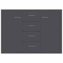 Outlet 🌟 VidaXL Sideboard Gray 34.6"x11.8"x25.6" Engineered Wood 🎁 -Cabinets & Storage Sales image 4 800686