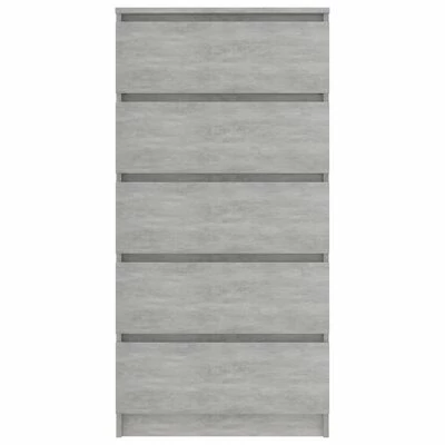 Cheapest ⭐ VidaXL Drawer Sideboard Concrete Gray 23.6"x13.8"x47.6" Engineered Wood ✨ 4 Cheapest ⭐ VidaXL Drawer Sideboard Concrete Gray 23.6"x13.8"x47.6" Engineered Wood ✨ - Image 4