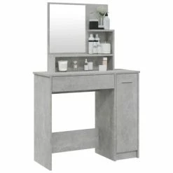 Coupon 🛒 VidaXL 👗 Dressing Table with Mirror Concrete Gray 34.1"x13.8"x53.5" 😀 -Cabinets & Storage Sales image 4 802961
