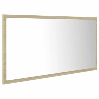 Outlet ๐ VidaXL LED Bathroom Mirror Sonoma Oak 35.4"x3.3"x14.6" Engineered Wood ๐งจ 4 Outlet ๐ VidaXL LED Bathroom Mirror Sonoma Oak 35.4"x3.3"x14.6" Engineered Wood ๐งจ - Image 4