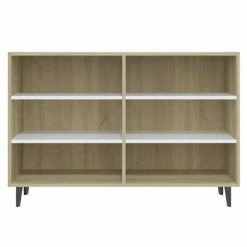 Wholesale ✔️ VidaXL Sideboard White and Sonoma Oak 40.7"x13.8"x27.6" Engineered Wood 🎁 -Cabinets & Storage Sales image 4 806045