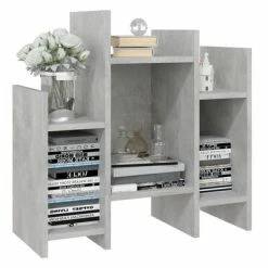 Budget 🥰 VidaXL Side Cabinet Concrete Gray 23.6"x10.2"x23.6" Engineered Wood 🎉 -Cabinets & Storage Sales image 4 806287