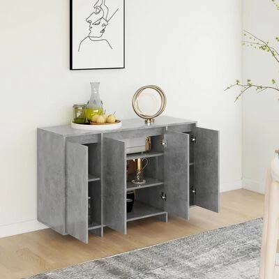 Outlet π VidaXL Sideboard Concrete Gray 47.2"x16.1"x29.5" Engineered Wood π₯ 4 Outlet π VidaXL Sideboard Concrete Gray 47.2"x16.1"x29.5" Engineered Wood π₯ - Image 4