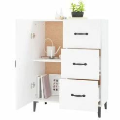 Hot Sale 💯 VidaXL Sideboard White 27.4"x13.4"x35.4" Engineered Wood 🌟 -Cabinets & Storage Sales image 4 812177
