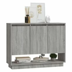 Best Pirce 🎉 VidaXL Sideboard Gray Sonoma 38.2"x12.2"x29.5" Engineered Wood 😉 -Cabinets & Storage Sales image 4 812988