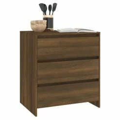 Best reviews of 🤩 VidaXL Sideboard Brown Oak 27.6"x16.1"x29.5" Engineered Wood ⭐ -Cabinets & Storage Sales image 4 813007