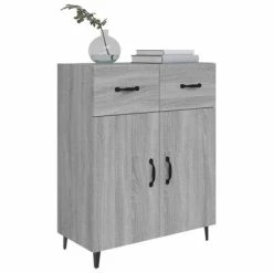 Top 10 😍 VidaXL Sideboard Gray Sonoma 27.4"x13.4"x35.4" Engineered Wood 😍 -Cabinets & Storage Sales image 4 817361