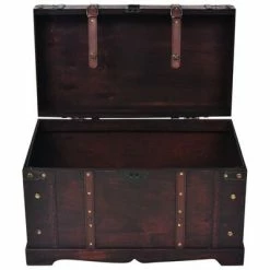 Brand new โค๏ธ VidaXL Vintage Treasure Chest Wood 26"x15"x15.7" ๐ 10 Brand new โค๏ธ VidaXL Vintage Treasure Chest Wood 26"x15"x15.7" ๐ -Cabinets & Storage Sales image 5 245478