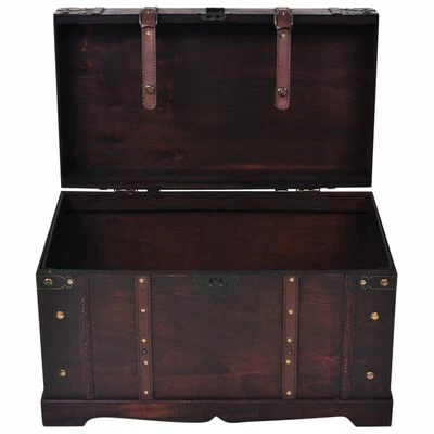 Brand new โค๏ธ VidaXL Vintage Treasure Chest Wood 26"x15"x15.7" ๐ 5 Brand new โค๏ธ VidaXL Vintage Treasure Chest Wood 26"x15"x15.7" ๐ - Image 5