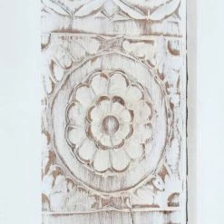 Buy ⭐ VidaXL Carved Sideboard White 23.6"x11.8"x35" Solid Mango Wood 😍 -Cabinets & Storage Sales image 5 247710