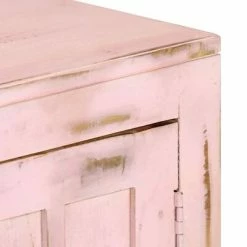Deals 🛒 VidaXL Sideboard Light Pink 43.3"x13.8"x27.6" Solid Mango Wood 🎉 -Cabinets & Storage Sales image 5 247764