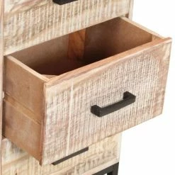 Promo 🔥 VidaXL Sideboard White 28.7"x11.8"x29.5" Solid Acacia Wood 🎉 -Cabinets & Storage Sales image 5 287327