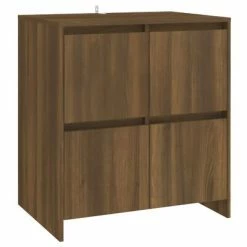 Flash Sale 🥰 VidaXL 3 Piece Sideboard Brown Oak Engineered Wood 🧨 -Cabinets & Storage Sales image 5 3098080
