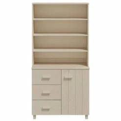 Outlet 💯 VidaXL Highboard Solid Wood Pine Honey Brown 🧨 -Cabinets & Storage Sales image 5 3100922