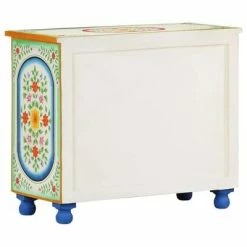 New 👏 VidaXL Hand Painted Sideboard 27.6"x13.8"x23.6" Solid Mango Wood 💯 -Cabinets & Storage Sales image 5 321665