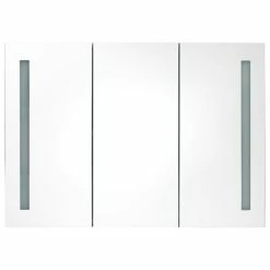 Cheap 🎉 VidaXL LED Bathroom Mirror Cabinet Concrete Gray 35"x5.5"x24.4" 😉 -Cabinets & Storage Sales image 5 326525
