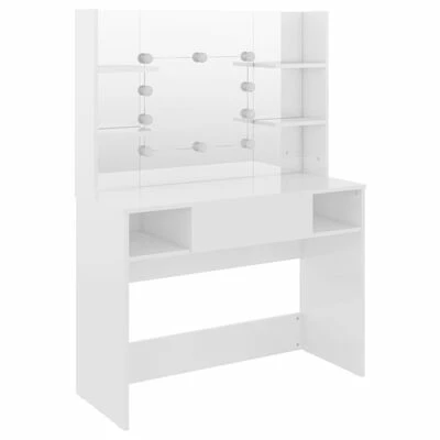 Best deal ⌛ VidaXL Makeup Table with LED Lights 39.4"x15.7"x53.1" MDF Shining White ⌛ 5 Best deal ⌛ VidaXL Makeup Table with LED Lights 39.4"x15.7"x53.1" MDF Shining White ⌛ - Image 5