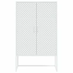 Best Pirce ⌛ VidaXL Highboard White 31.5"x13.8"x53.1" Steel ⌛ -Cabinets & Storage Sales image 5 335875