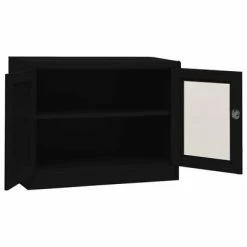 Promo 😉 VidaXL Office Cabinet Black 35.4"x15.7"x27.6" Steel 👍 -Cabinets & Storage Sales image 5 335928