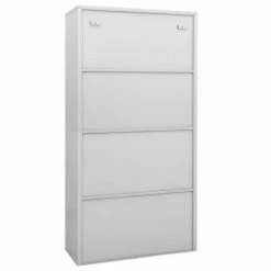 Top 10 ❤️ VidaXL Office Cabinet Light Gray 35.4"x15.7"x70.9" Steel and Tempered Glass ✔️ -Cabinets & Storage Sales image 5 335939