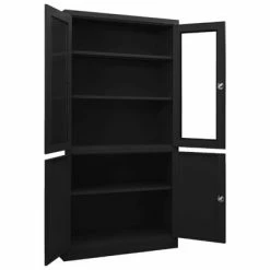 Best reviews of ⌛ VidaXL Office Cabinet Black 35.4"x15.7"x70.9" Steel ❤️ -Cabinets & Storage Sales image 5 335948