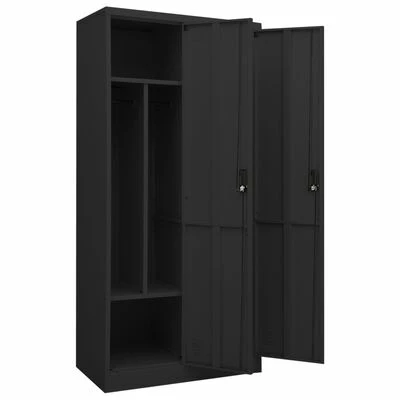 Cheap ๐ VidaXL Wardrobe Anthracite 31.5"x19.7"x70.9" Steel โค๏ธ 5 Cheap ๐ VidaXL Wardrobe Anthracite 31.5"x19.7"x70.9" Steel โค๏ธ - Image 5