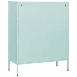 Best deal 🔔 VidaXL Chest of Drawers Mint 31.5"x13.8"x40" Steel 👏 -Cabinets & Storage Sales image 5 336203