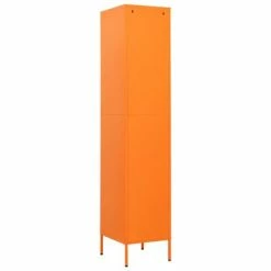 Promo 🎁 VidaXL Locker Cabinet Orange 13.8"x18.1"x70.9" Steel 🔔 -Cabinets & Storage Sales image 5 336255