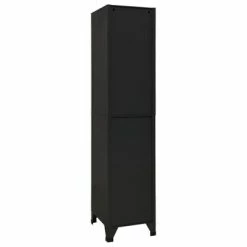 Best Pirce 🤩 VidaXL Locker Cabinet Black 15"x17.7"x70.9" Steel 🥰 -Cabinets & Storage Sales image 5 339778