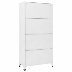 Best deal 🛒 VidaXL Locker Cabinet White 35.4"x17.7"x70.9" Steel 😍 -Cabinets & Storage Sales image 5 339812