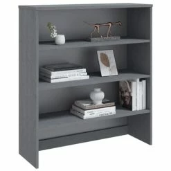 Best Pirce 🔔 VidaXL Top for Highboard Dark Gray 35.4"x11.8"x39.4" Solid Wood Pine 😀 -Cabinets & Storage Sales image 5 340434