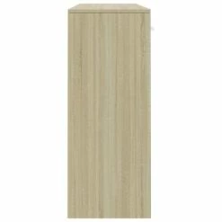 Budget ✔️ VidaXL Sideboard White and Sonoma Oak 43.3"x11.8"x29.5" Engineered Wood 🔔 -Cabinets & Storage Sales image 5 800707
