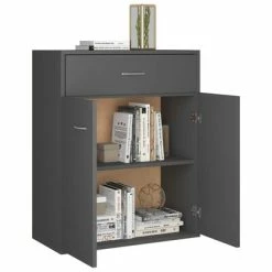 Promo ✨ VidaXL Sideboard Gray 23.6"x11.8"x29.5" Engineered Wood 🌟 -Cabinets & Storage Sales image 5 800713