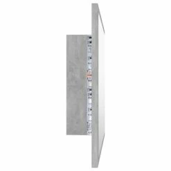 Best Pirce 🛒 VidaXL LED Bathroom Mirror Concrete Gray 23.6"x3.3"x14.6" Engineered Wood 🎁 -Cabinets & Storage Sales image 5 804920