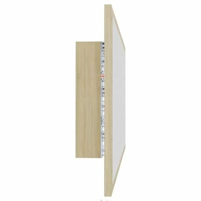Outlet ๐ VidaXL LED Bathroom Mirror Sonoma Oak 35.4"x3.3"x14.6" Engineered Wood ๐งจ 5 Outlet ๐ VidaXL LED Bathroom Mirror Sonoma Oak 35.4"x3.3"x14.6" Engineered Wood ๐งจ - Image 5