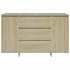 Top 10 🧨 VidaXL Sideboard with 3 Drawers Sonoma Oak 47.2"x16.1"x29.5" Engineered Wood ⭐ -Cabinets & Storage Sales image 5 809614