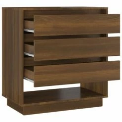 Outlet 👏 VidaXL Sideboard Brown Oak 27.6"x16.1"x29.5" Engineered Wood 🔔 -Cabinets & Storage Sales image 5 812995