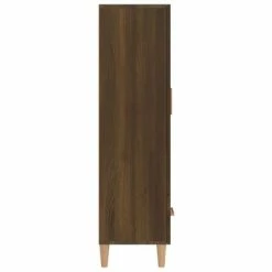 Coupon 🤩 VidaXL Highboard Brown Oak 27.6"x12.2"x45.3" Engineered Wood 🎉 -Cabinets & Storage Sales image 5 817473