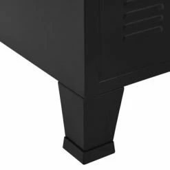 Buy 🛒 VidaXL Filing Cabinet with 4 Doors Industrial Black 29.5"x15.7"x31.5" Steel ✨ -Cabinets & Storage Sales image 6 145358
