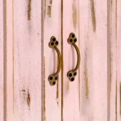 Deals 🛒 VidaXL Sideboard Light Pink 43.3"x13.8"x27.6" Solid Mango Wood 🎉 -Cabinets & Storage Sales image 6 247764