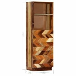 Best Pirce 😍 VidaXL Highboard 15.7"x12.6"x48" Solid Reclaimed Wood 🥰 -Cabinets & Storage Sales image 6 282733