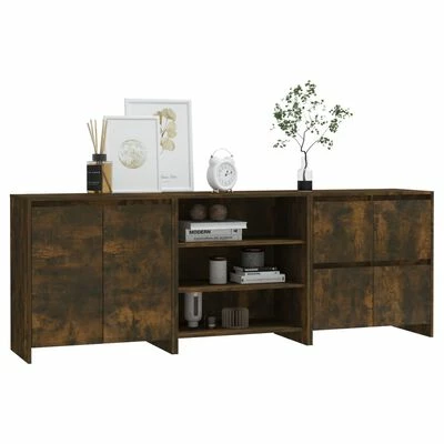 Cheapest π VidaXL 3 Piece Sideboard Smoked Oak Engineered Wood π€© 6 Cheapest π VidaXL 3 Piece Sideboard Smoked Oak Engineered Wood π€© - Image 6