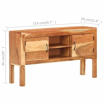 Outlet 🌟 VidaXL Sideboard 45.7"x11.8"x26" Solid Acacia Wood 😉 6 Outlet 🌟 VidaXL Sideboard 45.7"x11.8"x26" Solid Acacia Wood 😉 - Image 6