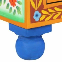 New 👏 VidaXL Hand Painted Sideboard 27.6"x13.8"x23.6" Solid Mango Wood 💯 -Cabinets & Storage Sales image 6 321665