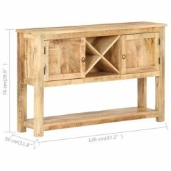 Best reviews of 🛒 VidaXL Sideboard 47.2"x11.8"x29.9" Rough Mango Wood 😀 -Cabinets & Storage Sales image 6 321788
