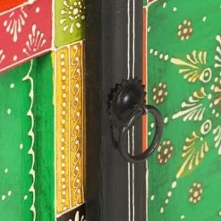 Flash Sale ✔️ VidaXL Hand Painted Sideboard 23.6"x11.8"x29.5" Solid Mango Wood 😀 -Cabinets & Storage Sales image 6 323538