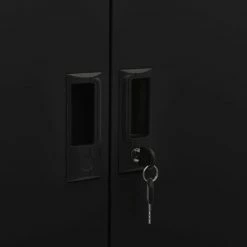 Deals 😉 VidaXL Office Cabinet Black 35.4"x15.7"x70.9" Steel 🥰 -Cabinets & Storage Sales image 6 335944