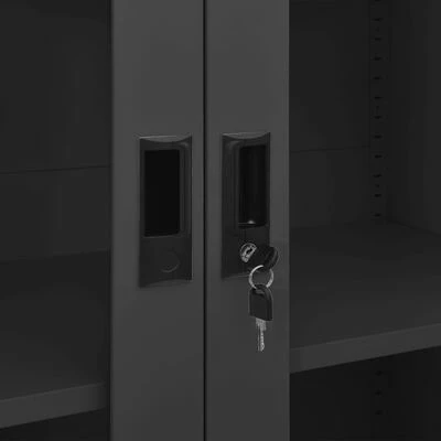 Cheap ๐ VidaXL Office Cabinet Anthracite 35.4"x15.7"x70.9" Steel ๐ 6 Cheap ๐ VidaXL Office Cabinet Anthracite 35.4"x15.7"x70.9" Steel ๐ - Image 6