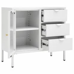 Coupon ๐ VidaXL Sideboard White 29.5"x13.8"x27.6" Steel and Tempered Glass ๐ 11 Coupon ๐ VidaXL Sideboard White 29.5"x13.8"x27.6" Steel and Tempered Glass ๐ -Cabinets & Storage Sales image 6 336074